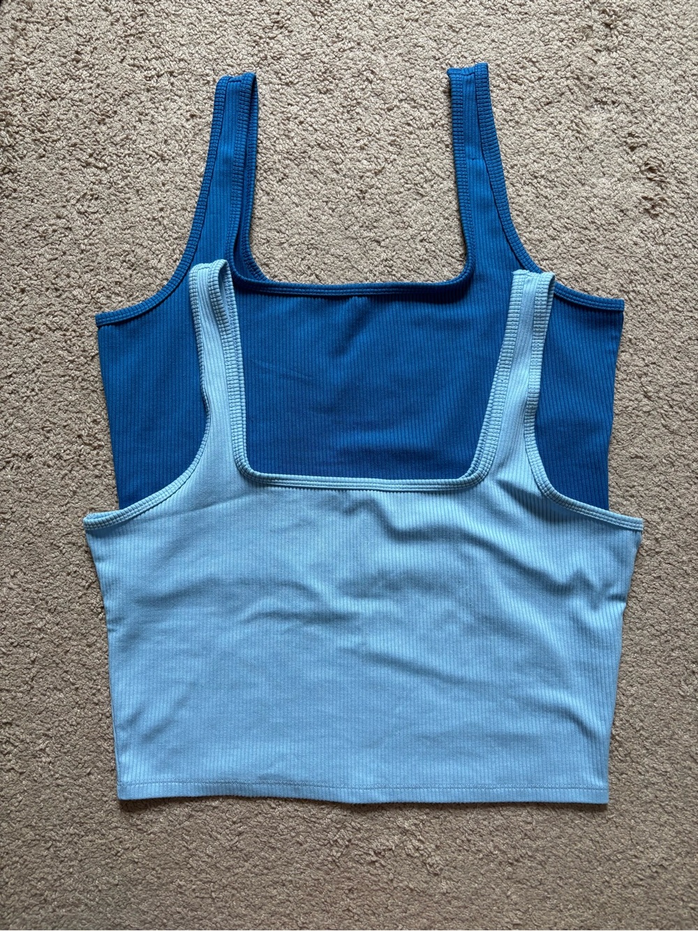 Hollister Ribbed Crop Square Neck Tank Tops (Lot of 5) •Size XL - Picture 2 of 5